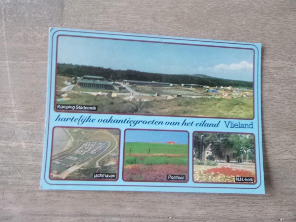 Vlieland, kamping Stortemelk/jachthaven/posthuis/luchtfoto, Verzenden, 1980 tot heden, Gelopen, Waddeneilanden