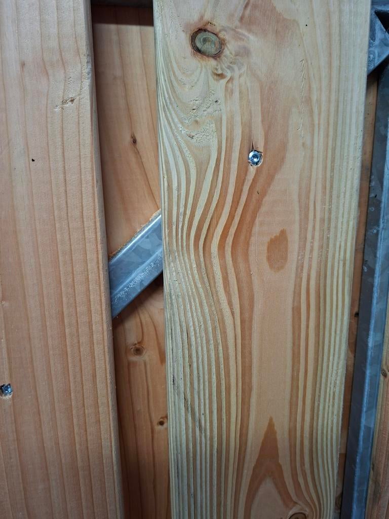 Nieuwe schuttingdeuren - Stalen frame, Douglas hout, Ophalen, 1 tot 2 meter, Minder dan 3 meter, Nieuw