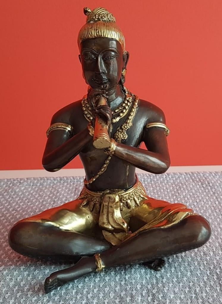 Prachtig Thais beeld van de pijpspeler, Ophalen of Verzenden