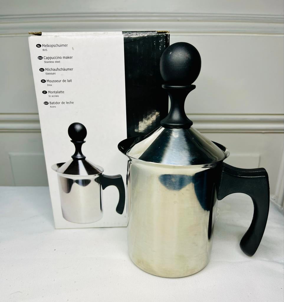 Nieuwe RVS Melkopschuimer, ., Nieuw, Ophalen of Verzenden, Handmatige melkopschuimer