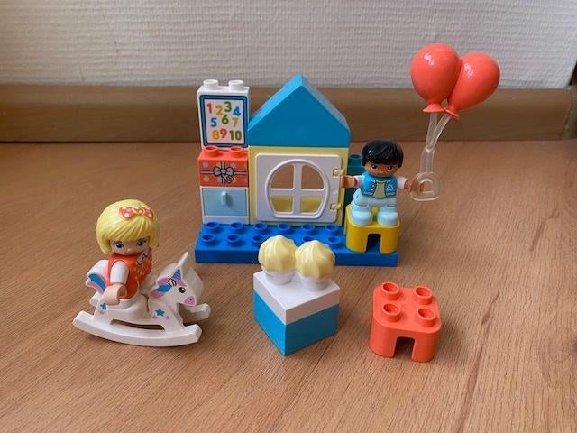 Duplo, speelkamer (huis) poppetjes ballon, set 10925, Ophalen of Verzenden, Gebruikt, Duplo