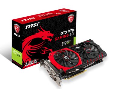 GTX MSI 970 - 4GB, PCI-Express 3, Gebruikt, GDDR5, Nvidia