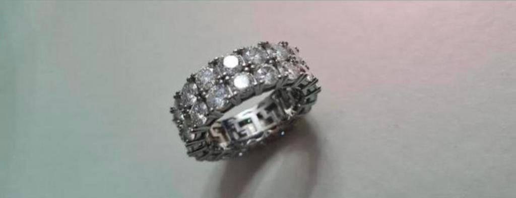 Heren ring van moissanite, 20 of groter, Heer, Ophalen of Verzenden, Zo goed als nieuw