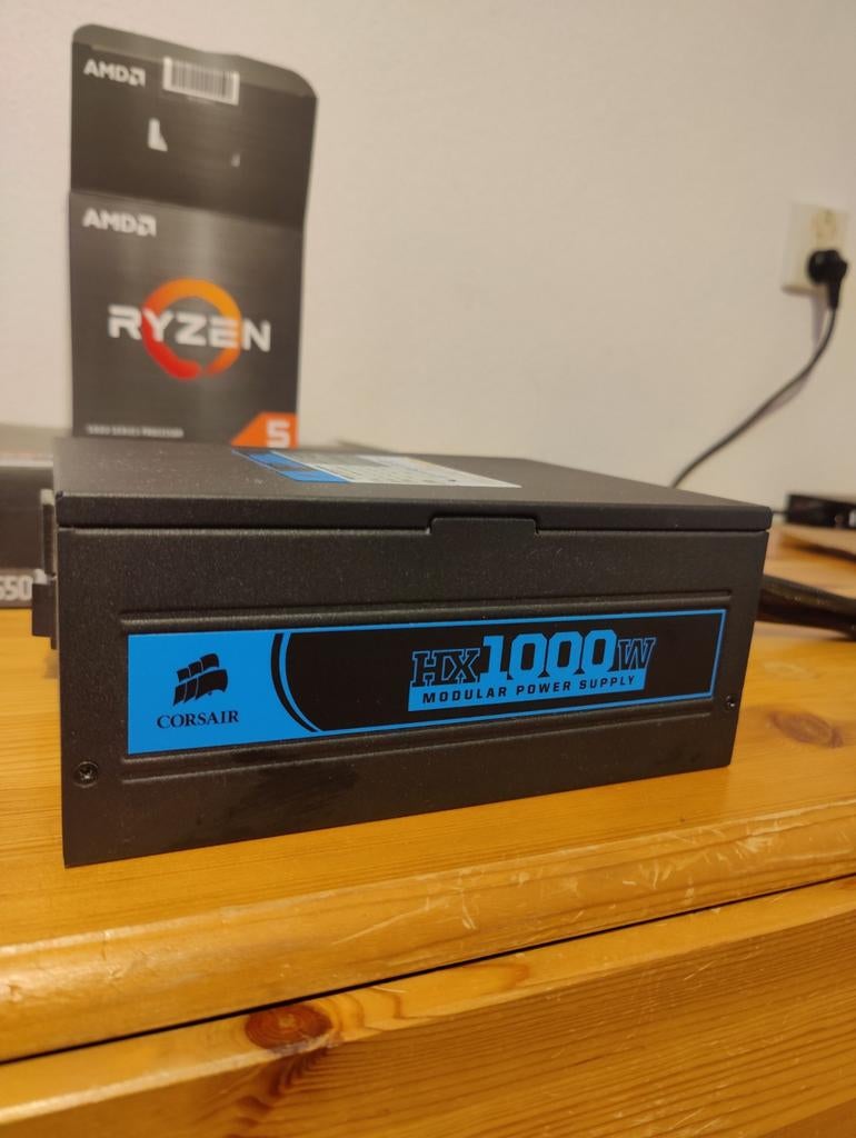 Corsair HX1000W Semi-Modulaire Voeding, Computers en Software, Interne voedingen, Zo goed als nieuw, Ophalen of Verzenden