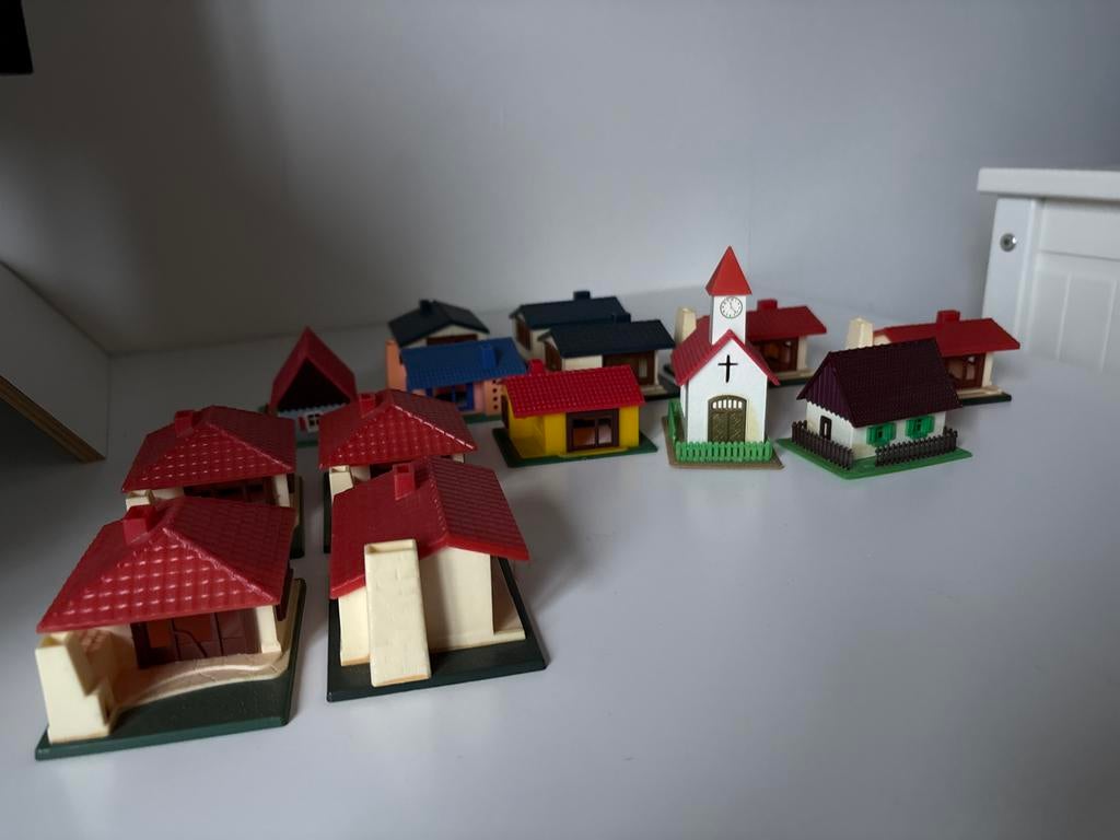 14 Modelhuisjes voor Treinbaan - Kerk retro simex, Hobby en Vrije tijd, Modeltreinen | H0, Overige merken, Gebruikt, Gelijkstroom of Wisselstroom