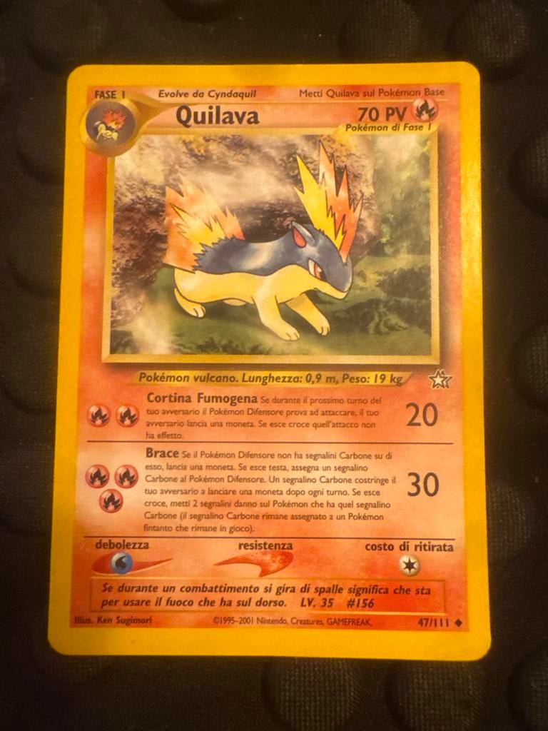 Quilava Pokémon kaart - Zeldzaam!, Ophalen of Verzenden, Gebruikt, Losse kaart