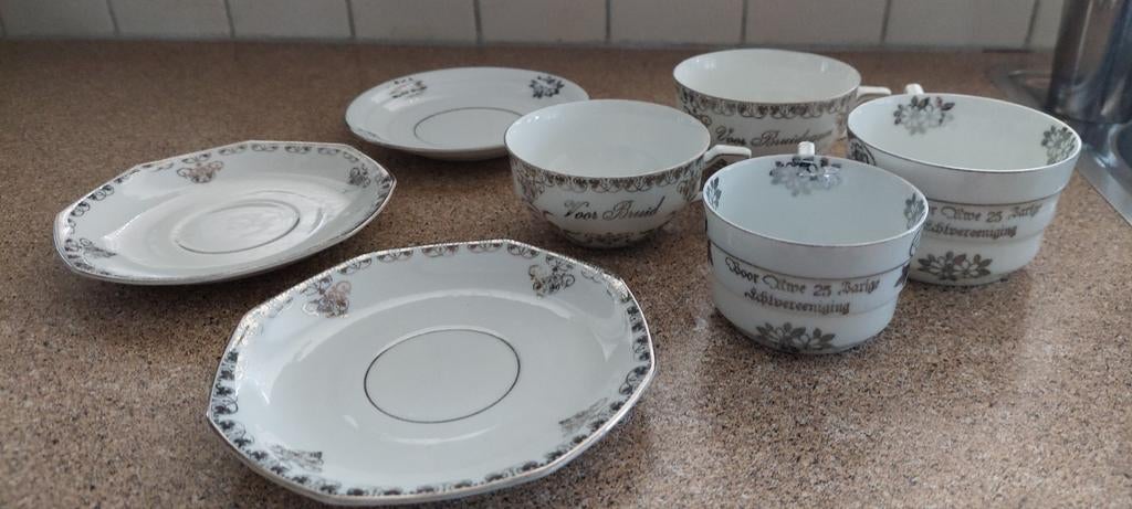 Kop en Schotel Bruid en Bruidegom, Antiek en Kunst, Ophalen