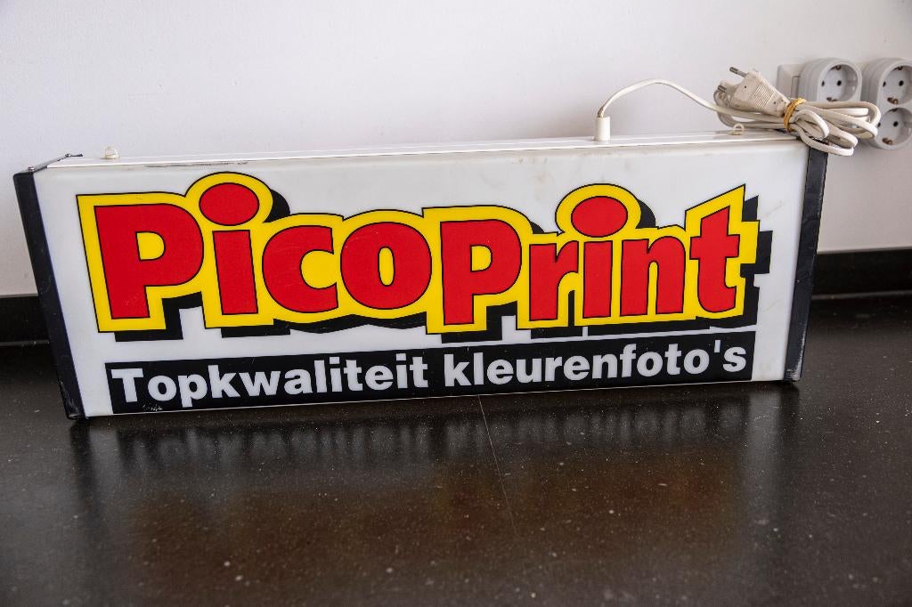 Reclame lichtbak van Picoprint, Ophalen of Verzenden, Gebruikt, Lichtbak of (neon) lamp