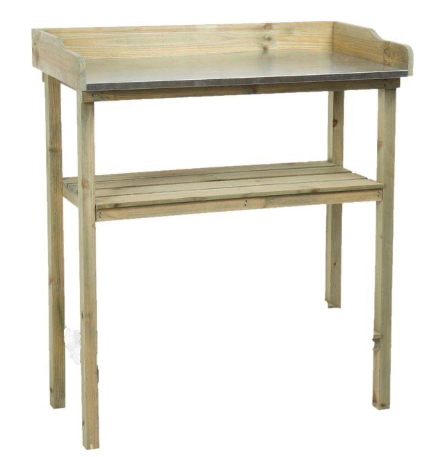 Oppottafel met zinken blad - 83cm x 40cm x 85cm, Tuin en Terras, Kweekspullen, Nieuw, Overige typen, Verzenden