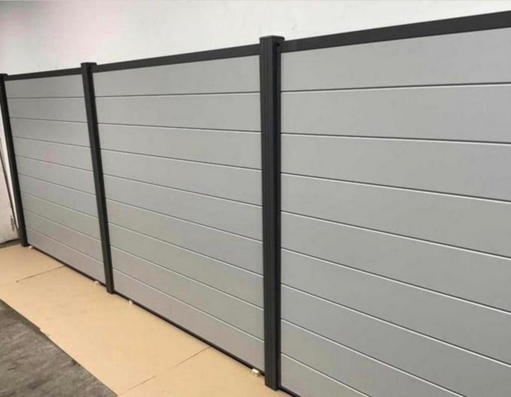 Schuttingen SCHERMEN ALUMINIUM LICHT GRIJS 181x181cm NIEUW, Tuin en Terras, Schuttingen, Nieuw, Aluminium, Minder dan 3 meter