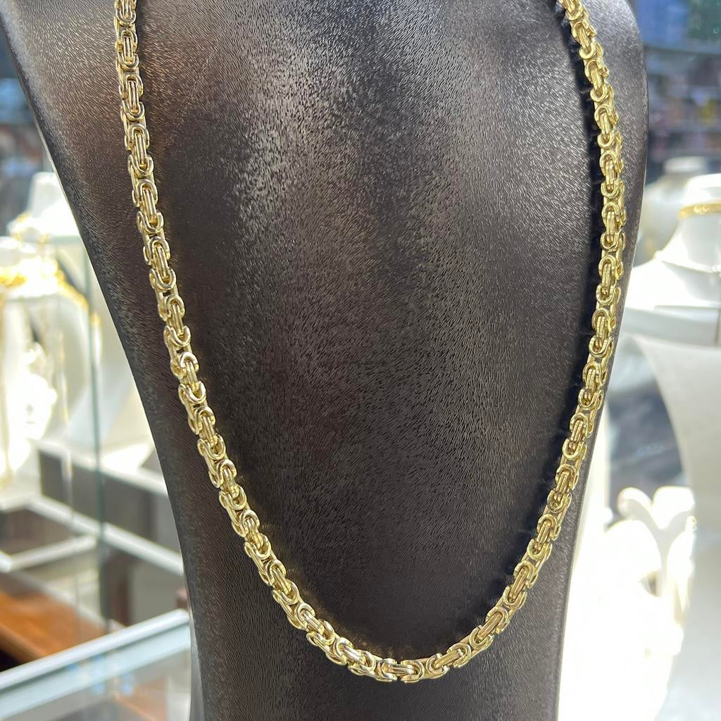 14k gouden koningsketting, Sieraden, Tassen en Uiterlijk, Kettingen, Ophalen of Verzenden, Nieuw, Goud, Goud