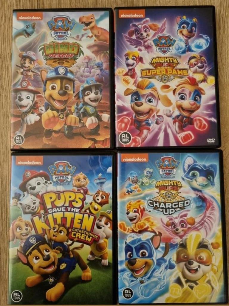 4 Paw Patrol DVD's, Alle leeftijden, Ophalen of Verzenden, Zo goed als nieuw, Amerikaans