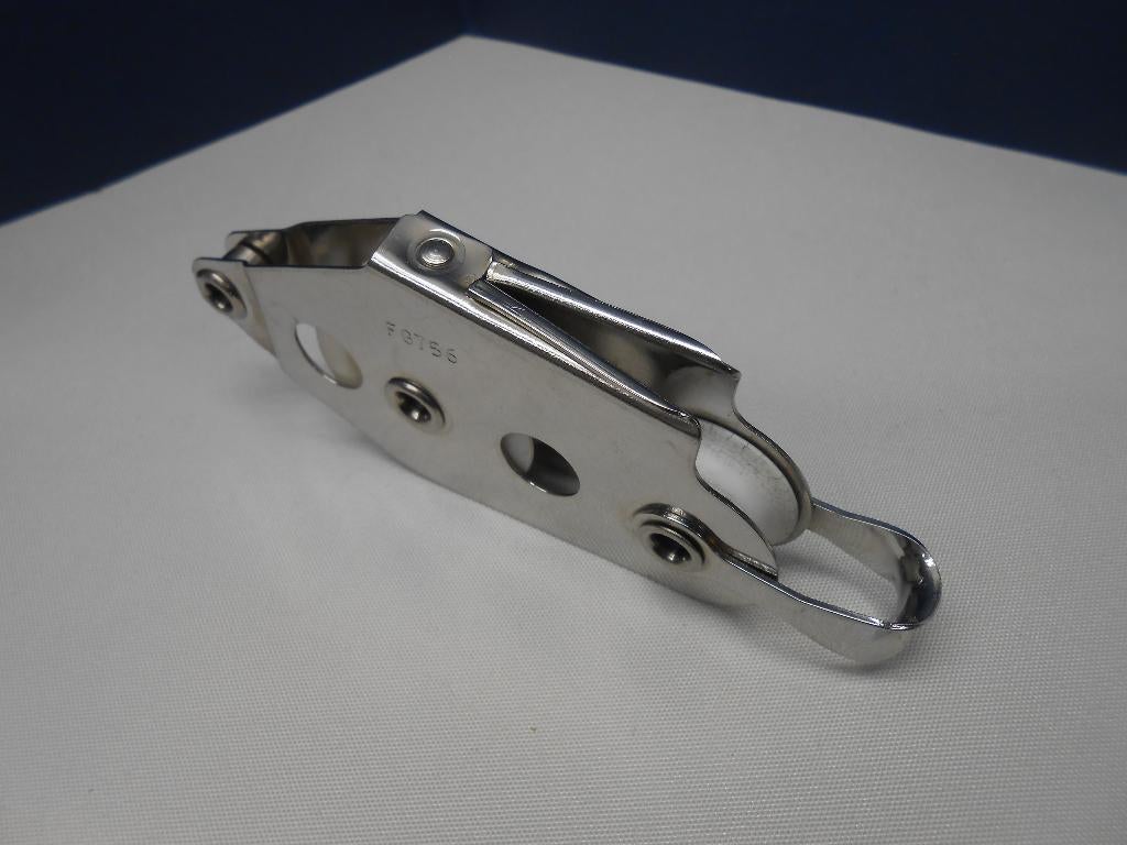 RVS Vioolblok + V-klem, hondsvot, 6 - 8 mm, talie neerhaler, Watersport en Boten, Accessoires en Onderhoud, Ophalen of Verzenden