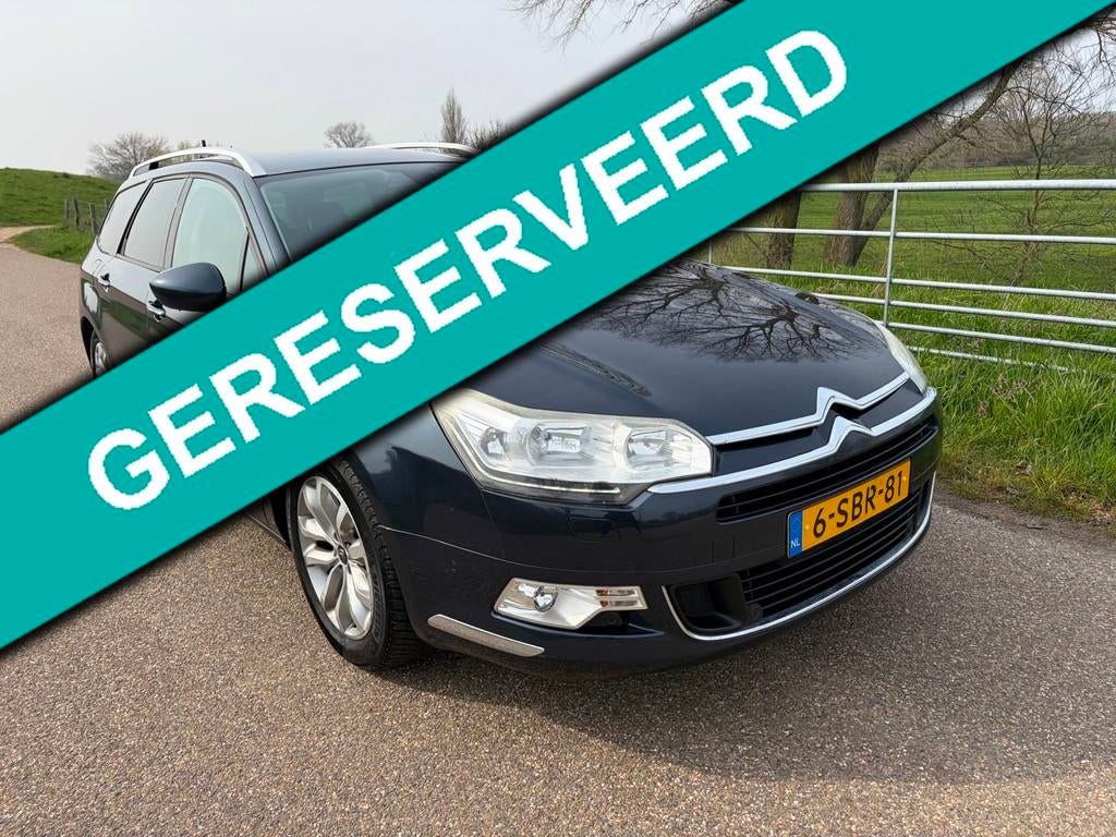 Citroen C5 Tourer 1.6 THP Business Aut. Trek H NAP Dealer O., Euro 5, Gebruikt, Zwart, Blauw