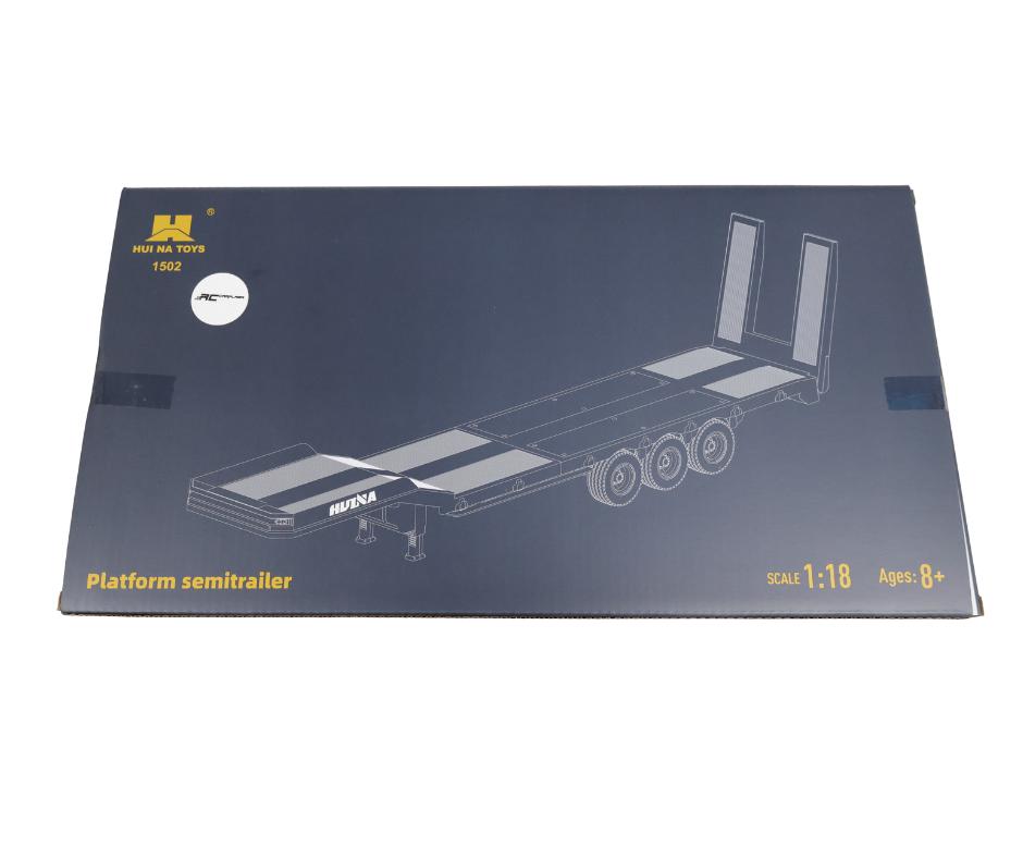 HUINA RC HAULAGE FLATBED TRAILER FOR CY1501S SILVER CY1502S, Ophalen of Verzenden, Nieuw, Overige schalen, Onderdeel