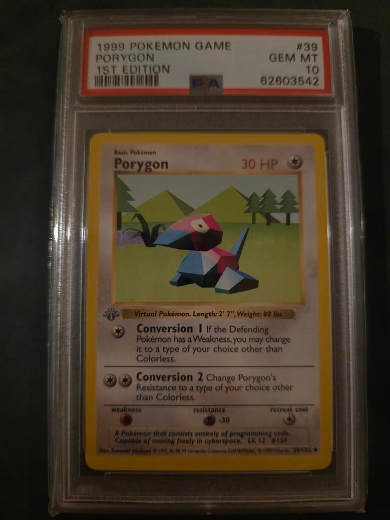 Porygon 1st edition psa 10, Ophalen of Verzenden, Zo goed als nieuw