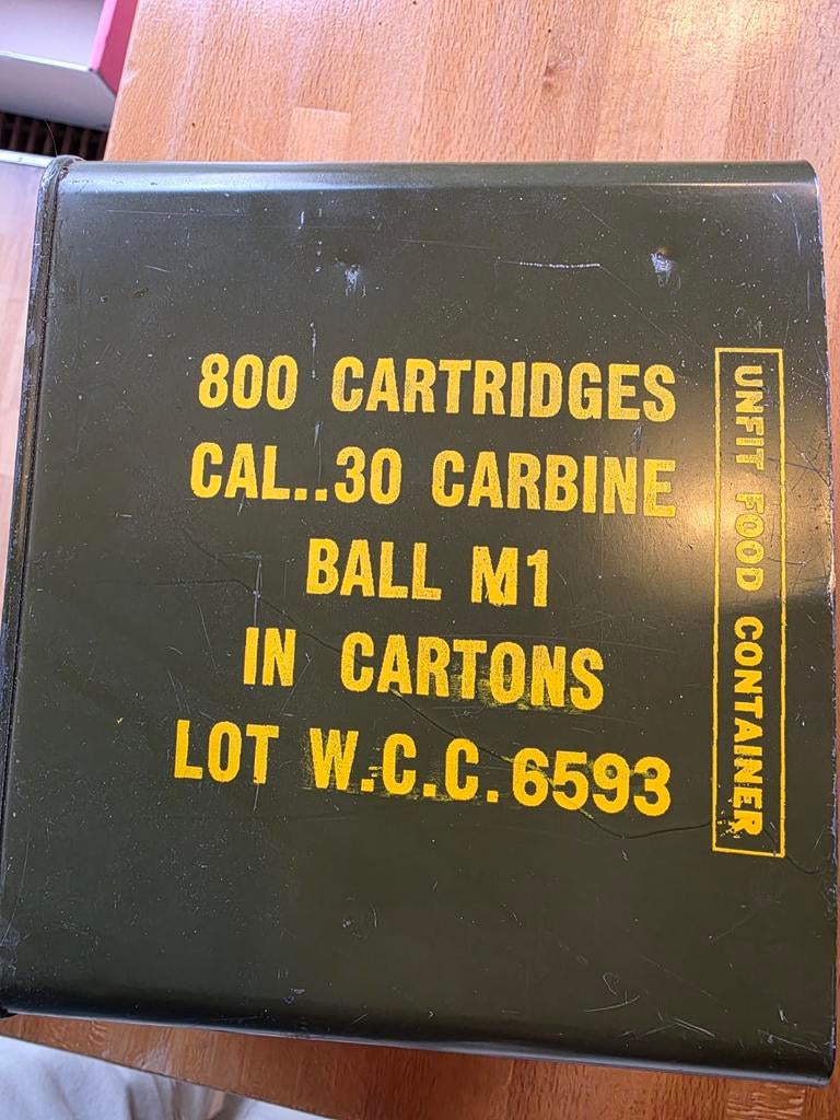 US Munitieblik .30 M1 Carabine., Ophalen of Verzenden, Amerika