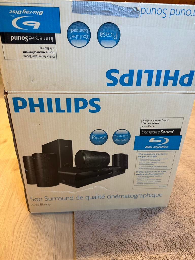 Philips Immersive Sound Home Entertainment met Blu-ray, Philips, Blu-ray-speler, 70 watt of meer, Nieuw