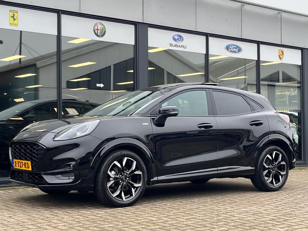 Ford Puma 1.0 EcoBoost Hybrid ST-Line X | Panoramadak | Driv, 125 pk, Leder en Stof, Zwart, Bedrijf