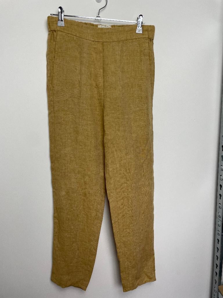Diega Pacifio pull on pantalon linnen maat S, Maat 38/40 (M), 6 rue Béranger 75003 Paris, Eshop@diega.fr, Bruin