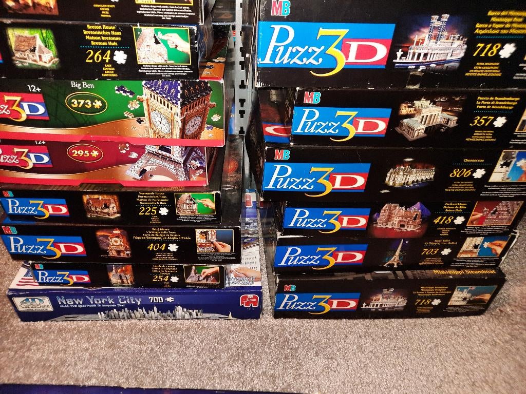 Stapel puzz3d 3d puzzels wrebbit, Hobby en Vrije tijd, Denksport en Puzzels, Ophalen of Verzenden, 500 t/m 1500 stukjes, Zo goed als nieuw