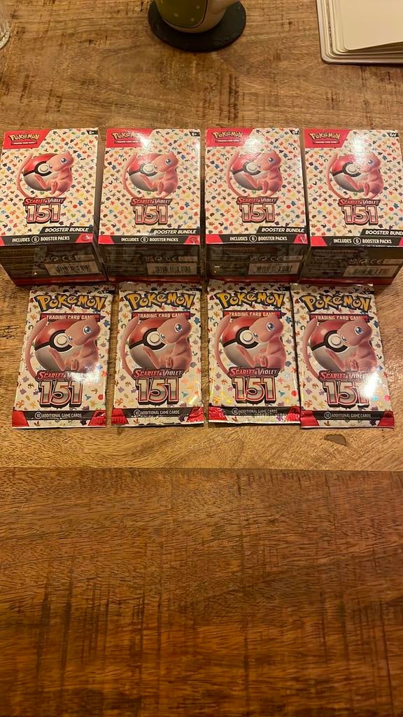 151 booster bundles & losse booster packs, Hobby en Vrije tijd, Verzamelkaartspellen | Pokémon, Ophalen of Verzenden, Zo goed als nieuw