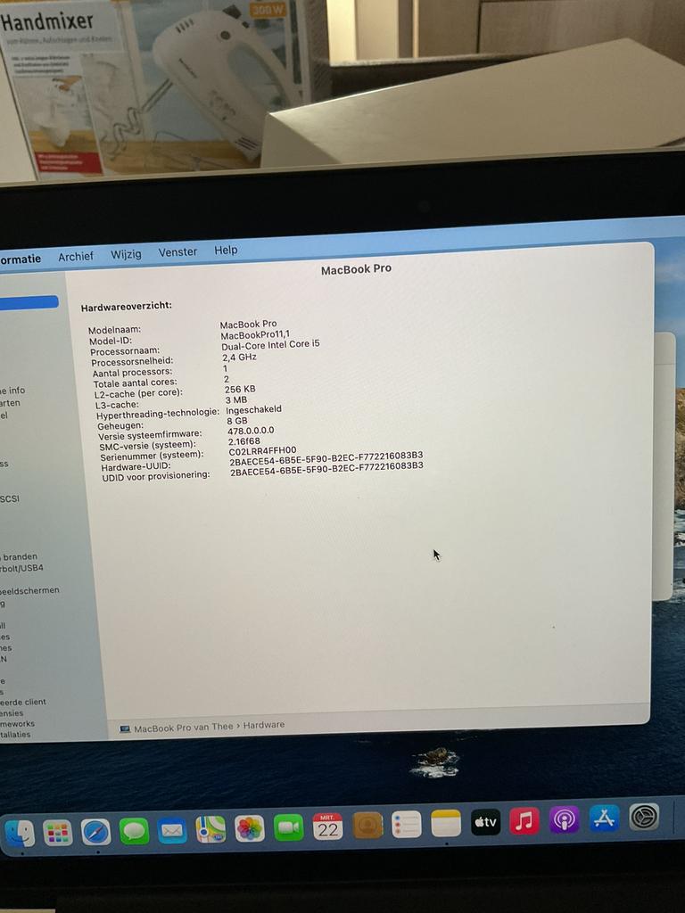 Apple Macbook Pro, MacBook Pro, 2 tot 3 Ghz, 13 inch, Ophalen of Verzenden