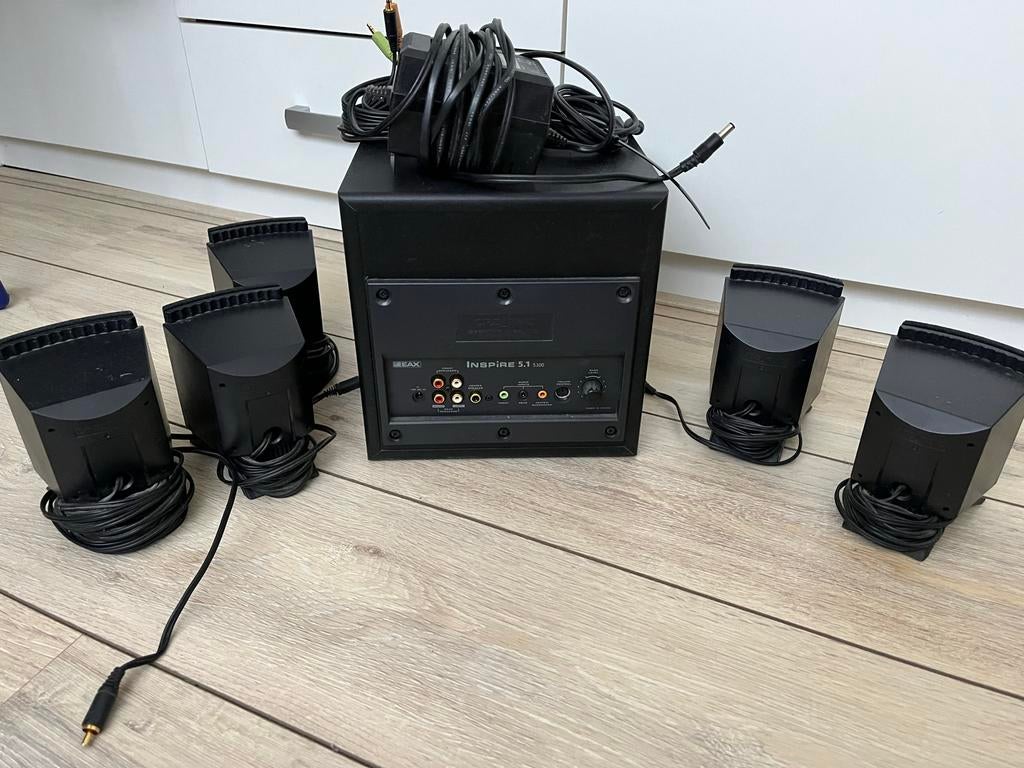 Creative Inspire 5.1 luidsprekerset, Computers en Software, Pc speakers, Ophalen of Verzenden, Gebruikt, Audiokanaal 5.1