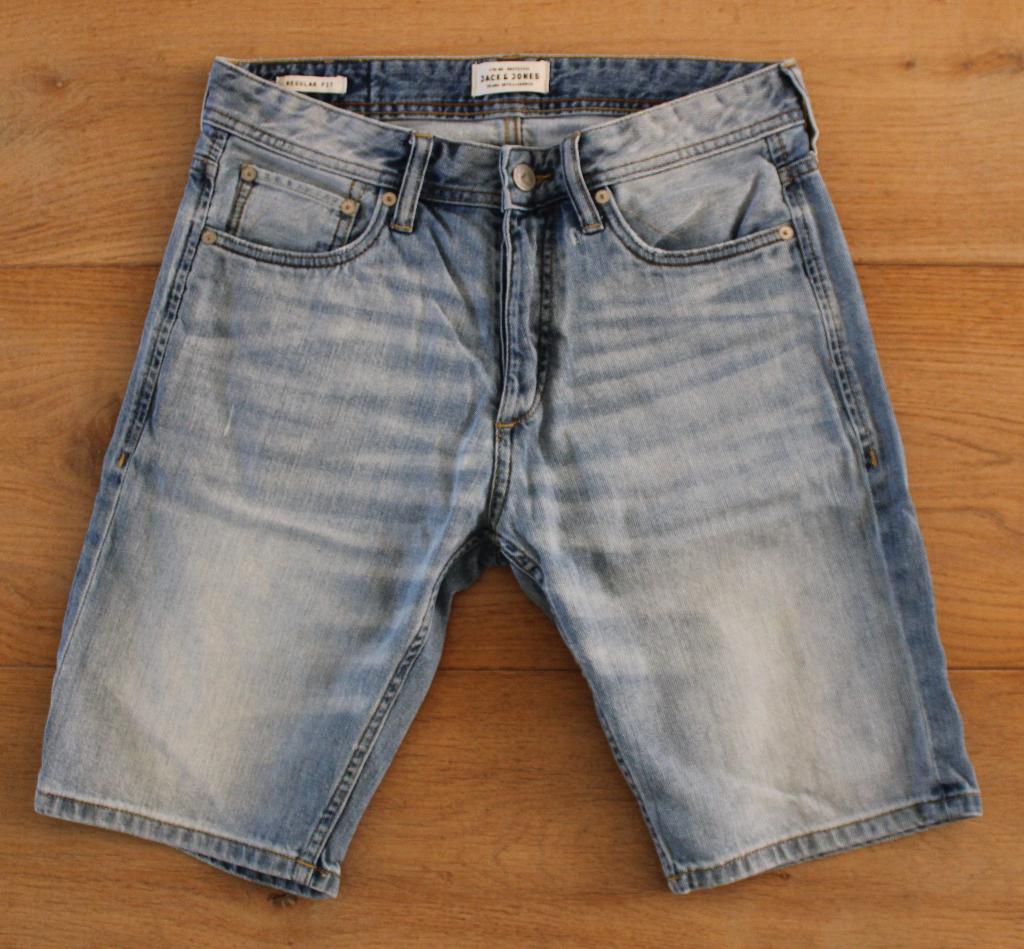 Denim short van Jack & Jones maat XS, Kleding | Heren, Spijkerbroeken en Jeans, Blauw, W32 (confectie 46) of kleiner, Ophalen of Verzenden