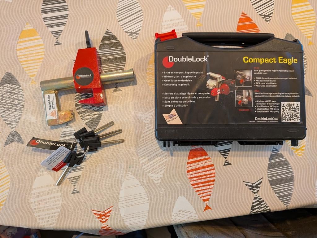DoubleLock Compact Eagle disselslot SCM goedgekeurd, Caravans en Kamperen, Caravan accessoires, Ophalen of Verzenden