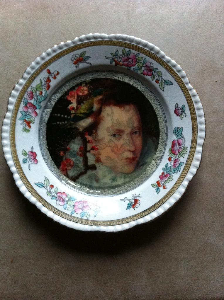 Decoratie bord poeselein Indian tree Iron Stone, Antiek en Kunst, Ophalen of Verzenden