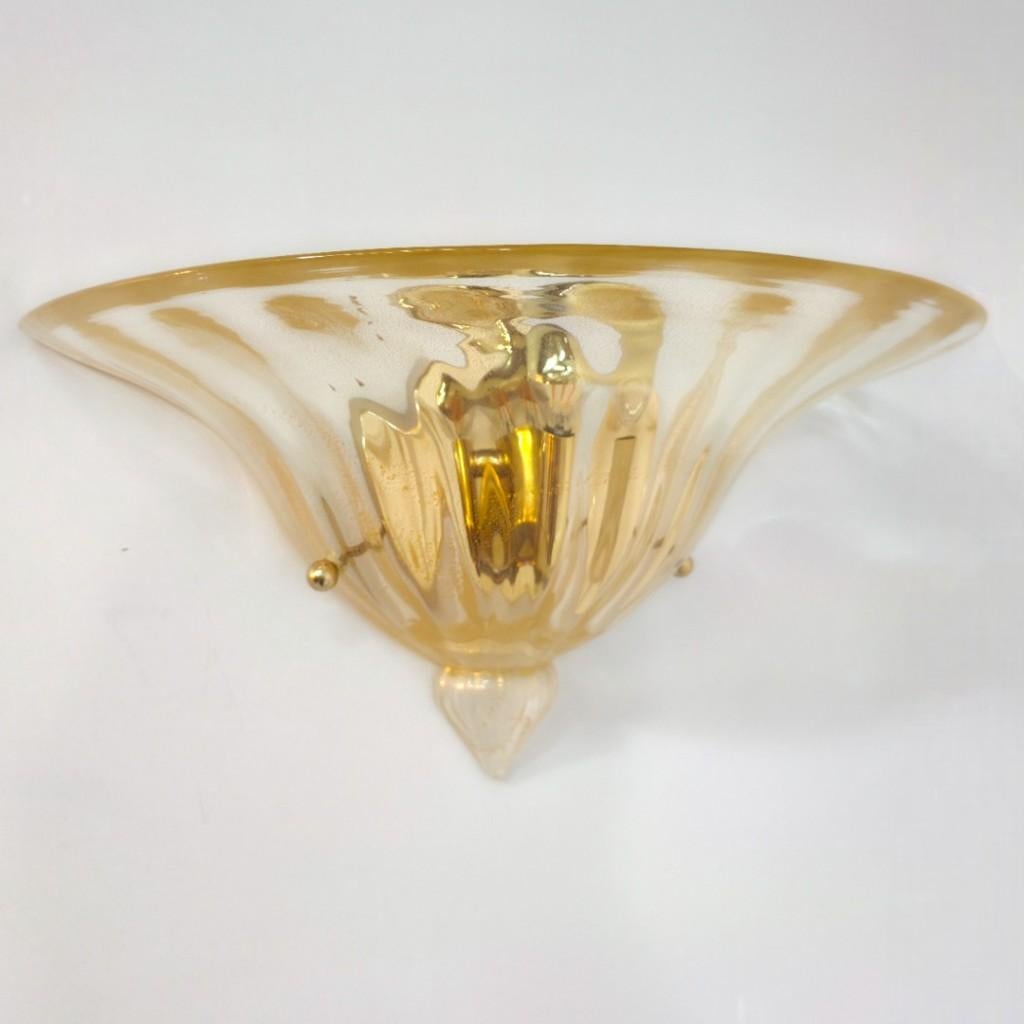 Wandlampen murano Italiaans design 70's Novaresi, Ophalen of Verzenden, Gebruikt, Glas