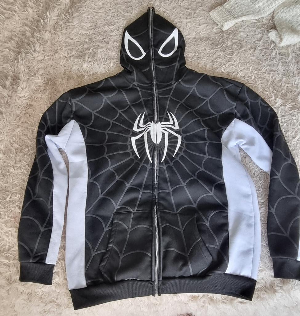 Spiderman Hoodie Zwart Wit - Nieuw Maat L, Ophalen of Verzenden, Zo goed als nieuw, Marvel