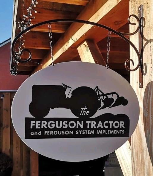 Dubbelzijdig MASSEY FERGUSON uithangbord(incl. beugel), Ophalen of Verzenden, Nieuw, Reclamebord