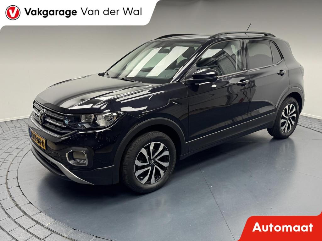 Volkswagen T-Cross 1.0 TSi Style 110PK Automaat-Trekhaak-Nav, Gebruikt, Met garantie (alle), Zwart, Bedrijf