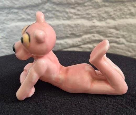 Vintage beeldje Pink Panther roze 💗, Verzamelen, Poppetjes en Figuurtjes, Ophalen of Verzenden, Gebruikt