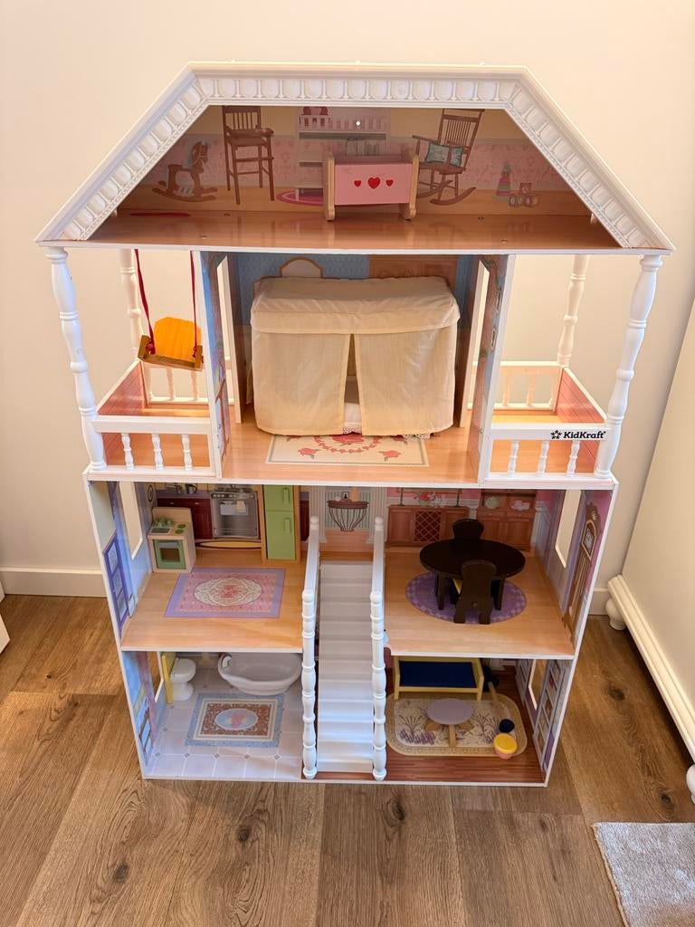 KidKraft Poppenhuis met Meubels en Accessoires, Ophalen, Gebruikt, Poppenhuis