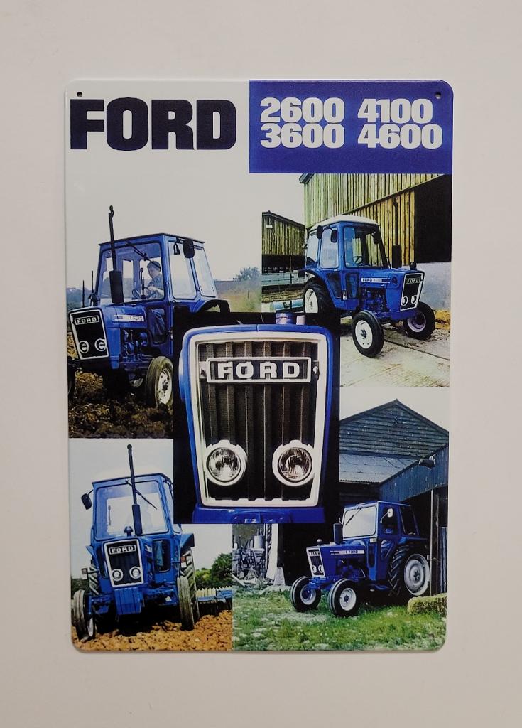 Ford Tractor 2600 3600 4100 4600 reclamebord van metaal deco, Info@deconoord.nl, Deco Noord, Nieuw, Ophalen of Verzenden