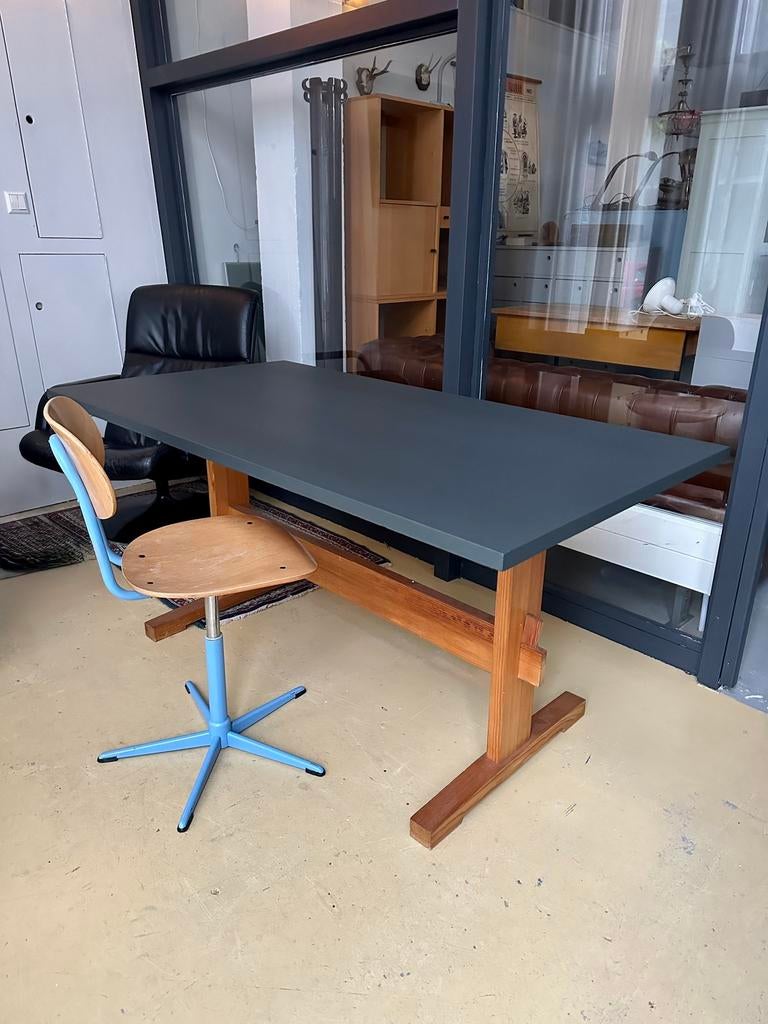 Vintage Shaker stijl eettafel, werktafel, bureautafel, Huis en Inrichting, Tafels | Eettafels, Ophalen, Gebruikt, -, -