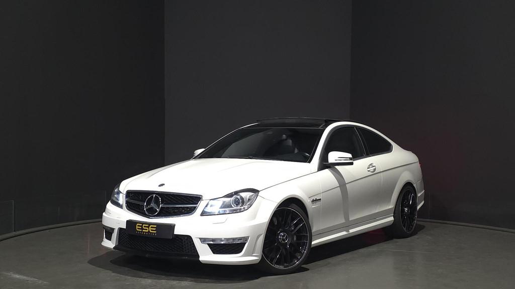 Mercedes-Benz C-klasse AMG 63 Edition 1 | Panorama | H&K | M, Auto's, Automaat, Euro 5, Achterwielaandrijving, Wit
