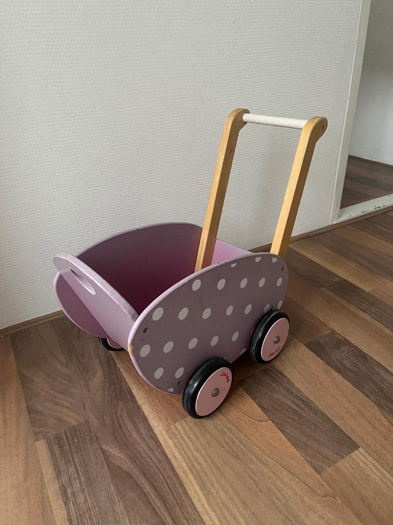 Te koop Houten poppenwagentje (JANOD), Ophalen of Verzenden, Gebruikt, Overige typen