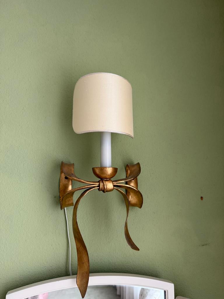 Klassieke wandlamp strik, Huis en Inrichting, Lampen | Wandlampen, Ophalen, Gebruikt, Metaal