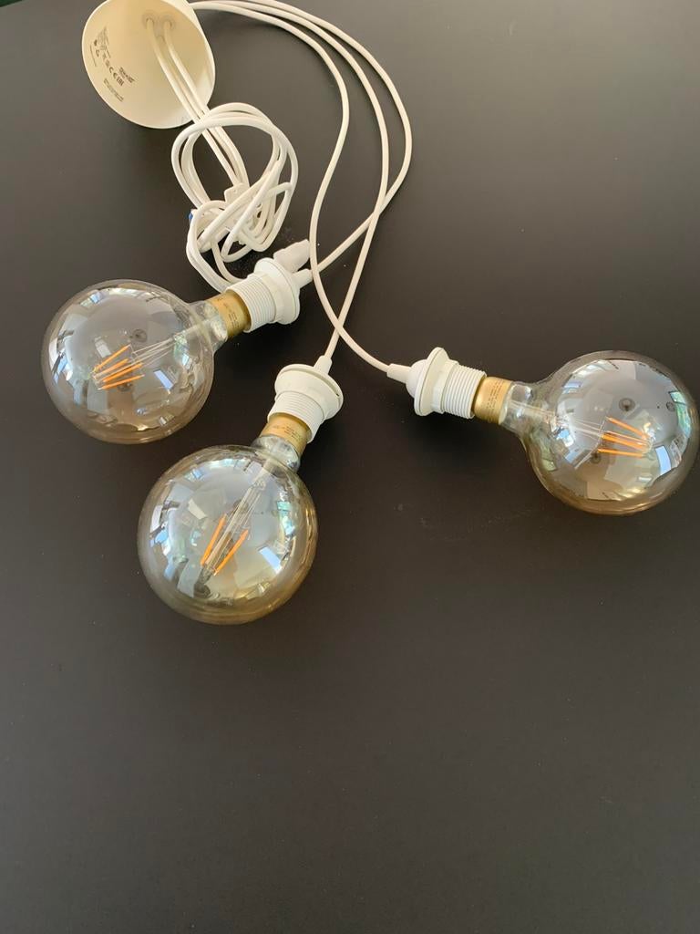 Grote bollampen Ikea 3 stuks, Ophalen of Verzenden, Zo goed als nieuw, Kunststof, Minder dan 50 cm