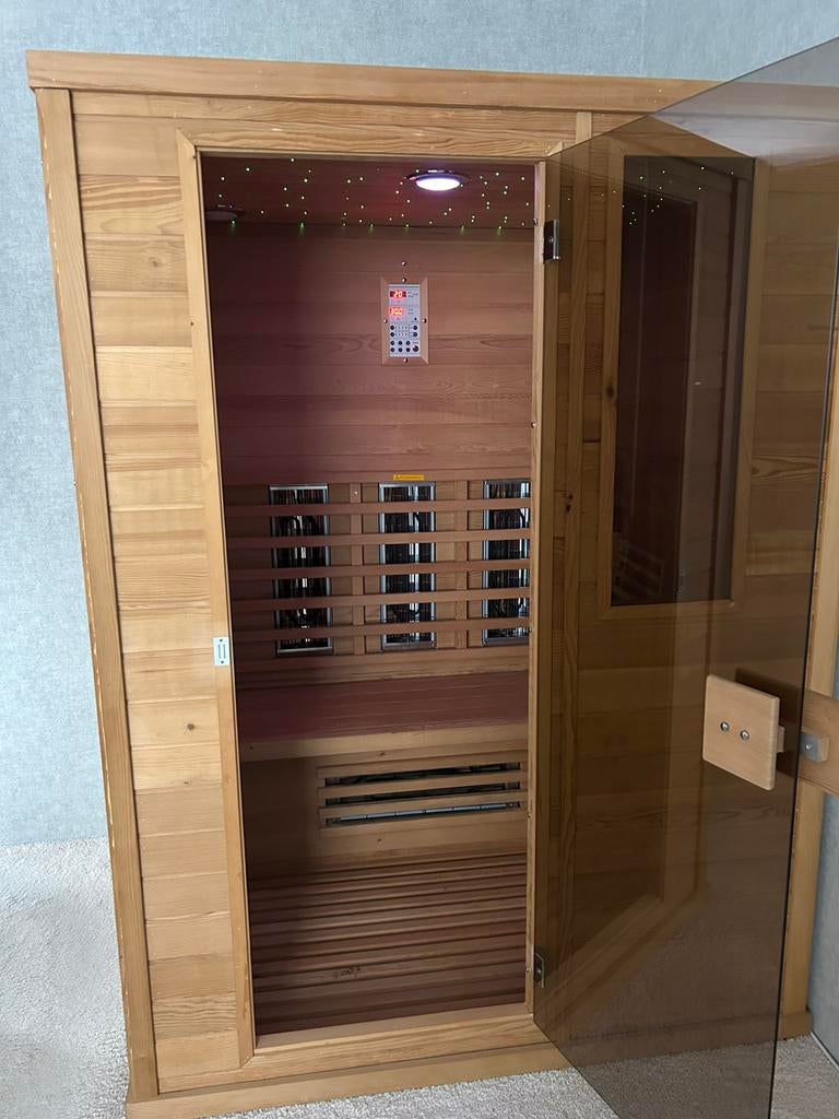 Infrarood sauna 120x150 cm, Ophalen, Zo goed als nieuw, Infrarood, Complete sauna