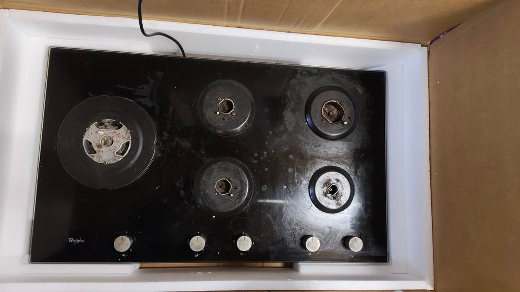 Whirlpool GOA 9523/NB gaskookplaat, Witgoed en Apparatuur, Kookplaten, Ophalen, Gebruikt, Inbouw, Gas