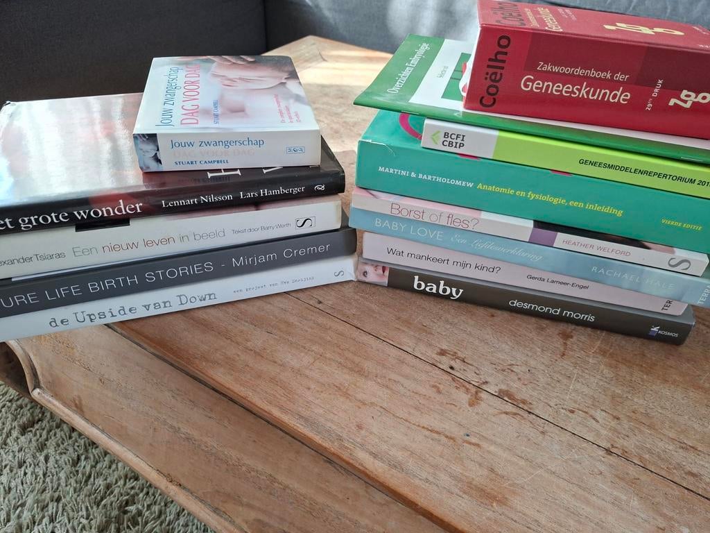 Stapel boeken over zwangerschap en baby, Boeken, Zwangerschap en Opvoeding, Zo goed als nieuw, Zwangerschap en Bevalling, Ophalen of Verzenden
