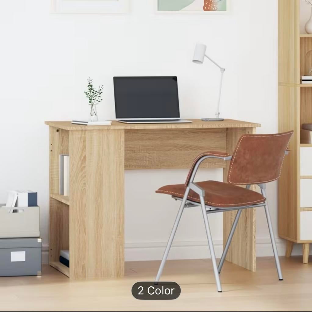 VidaXL wooden computer desk with book shelf, 100cm*55cm top, Huis en Inrichting, Ophalen of Verzenden, Zo goed als nieuw
