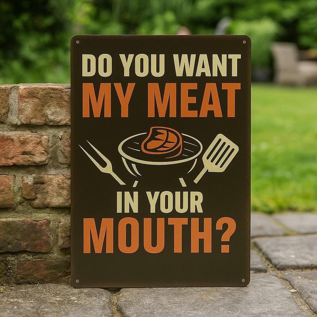 Wandbord bbq - BBQ decoratie - Tekstborden - Decoratie, Cave & Garden, Verzenden, Nieuw, Kouwe Hoek 1B, Waddinxveen