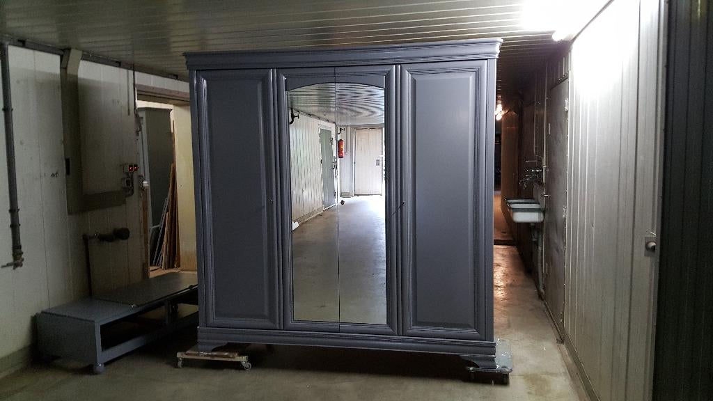 Garderobe brocante vintage kasten, kledingkast, linnenkasten, Ophalen of Verzenden