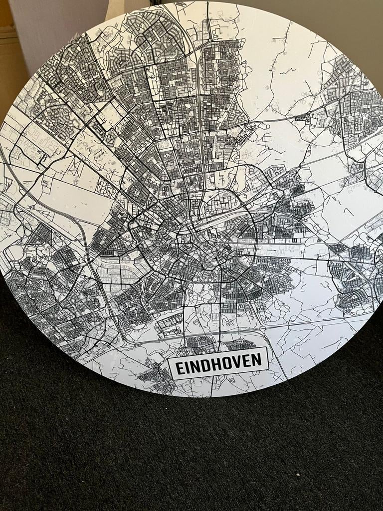 Prachtig wandschilderij/print EINDHOVEN 60 cm rond, Huis en Inrichting, Woonaccessoires | Schilderijen, Tekeningen en Foto's, Ophalen